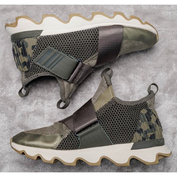 Sorel Kinetic Sneak Green Camo Hiking Sneakers Womens Size 8 EU 39 NL3569-365 - Picture 4 of 16